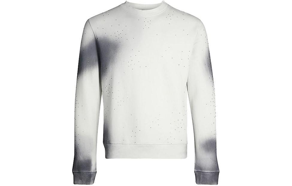 Off-White Back Print Crewneck Pullover Sweatshirt Regular Fit Grey/White Men OMBA025F181920410610