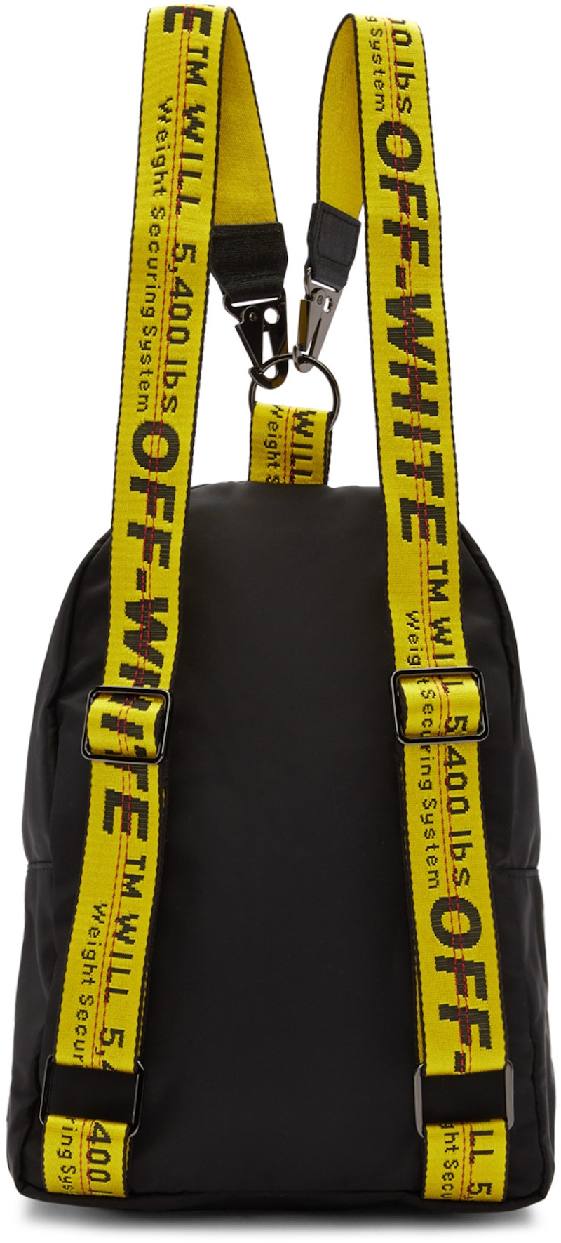 OFF-WHITE Backpack Nylon Mini Black Yellow 圖 2