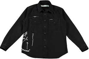 Off-White Basquiat Denim Shirt Black/White Off-White Basquiat Denim Shirt Black/White