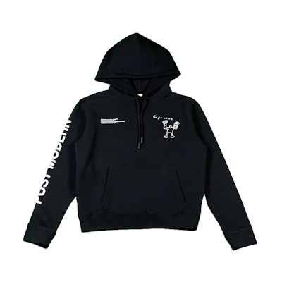 Off-White Basquiat Graphic Hoodie Black/White