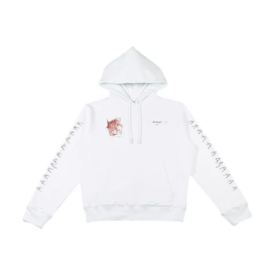 Off-White Basquiat Graphic Hoodie White/Black/Red