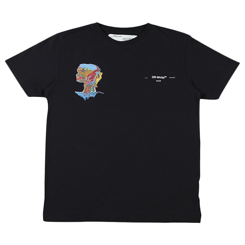 Buy オフホワイト バスキアTシャツ (黒/マルチ)
