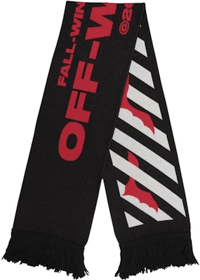 Off-White Bats Scarf Black/White/Red Buy Off-White Bats Scarf Black/White/Red
