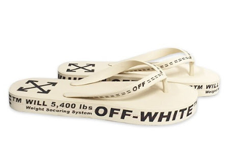 Lookbook Off-White Beach Alphabet Thick Sole White Flip-Flops OMIA131R20D270014800