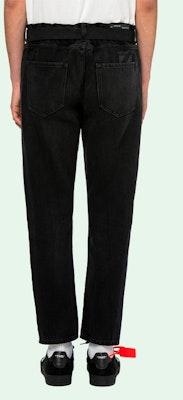 Off-White Belted Low Crotch Slim Fit Denim II Jeans Black Purchase Off-White Belted Low Crotch Slim Fit Denim II Jeans Black