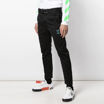Off-White Belted Low Crotch Slim Fit Denim Jeans Black Lookbook Off-White Belted Low Crotch Slim Fit Denim Jeans Black