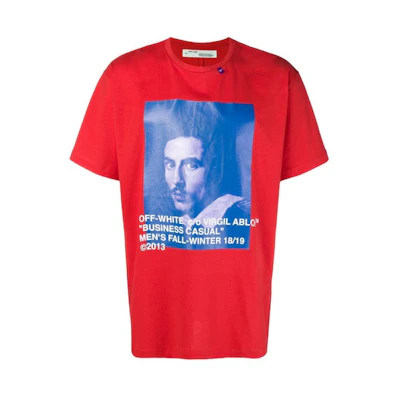 OFF-WHITE Bernini Spliced Tee Red