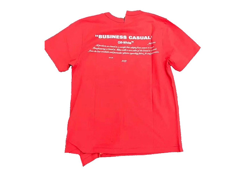 Buy Off-White Bernini Spliced Tee Red Novelship