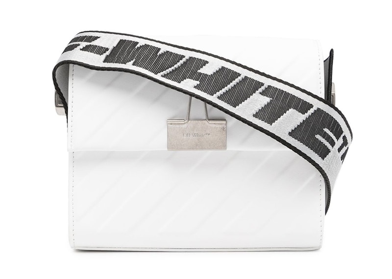 OFF-WHITE Binder 18 Shoulder Bag SS22 Diag Embossed White Black