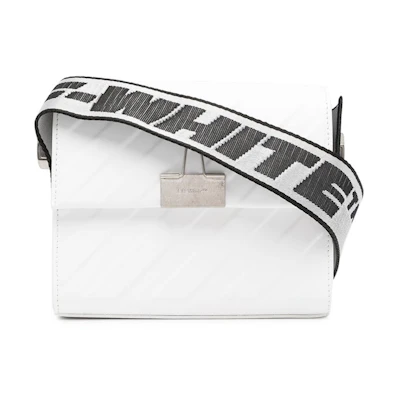 OFF-WHITE Binder 18 Shoulder Bag SS22 Diag Embossed White Black