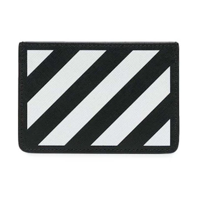 Off-White Binder Card Holder Black/White