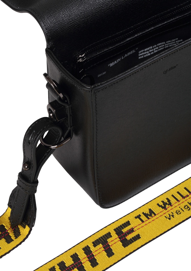 OFF-WHITE Binder Clip Bag Diag Black White Yellow 圖 2