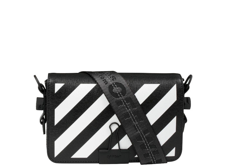 OFF-WHITE Binder Clip Bag Diag Mini Black White