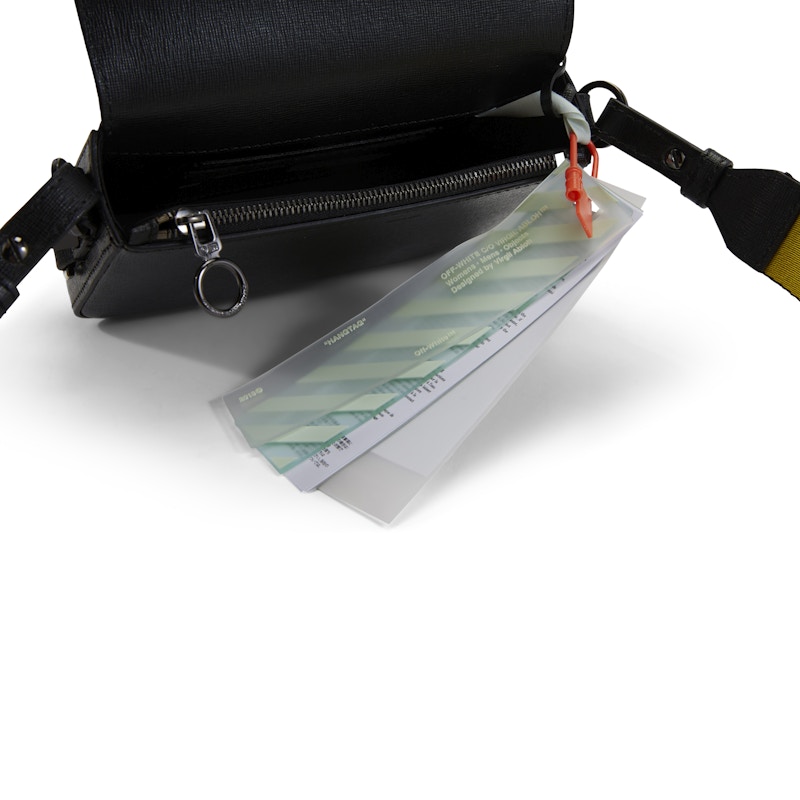 OFF-WHITE Binder Clip Bag Diag Mini Black White Yellow 圖 3