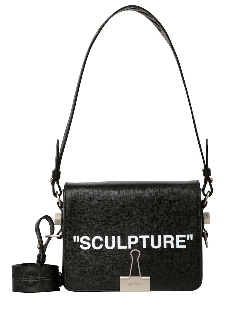 OFF-WHITE Binder Clip Bag Sculpture Black White