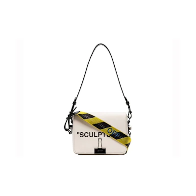 OFF-WHITE Binder Clip Bag Sculpture Canvas Off White