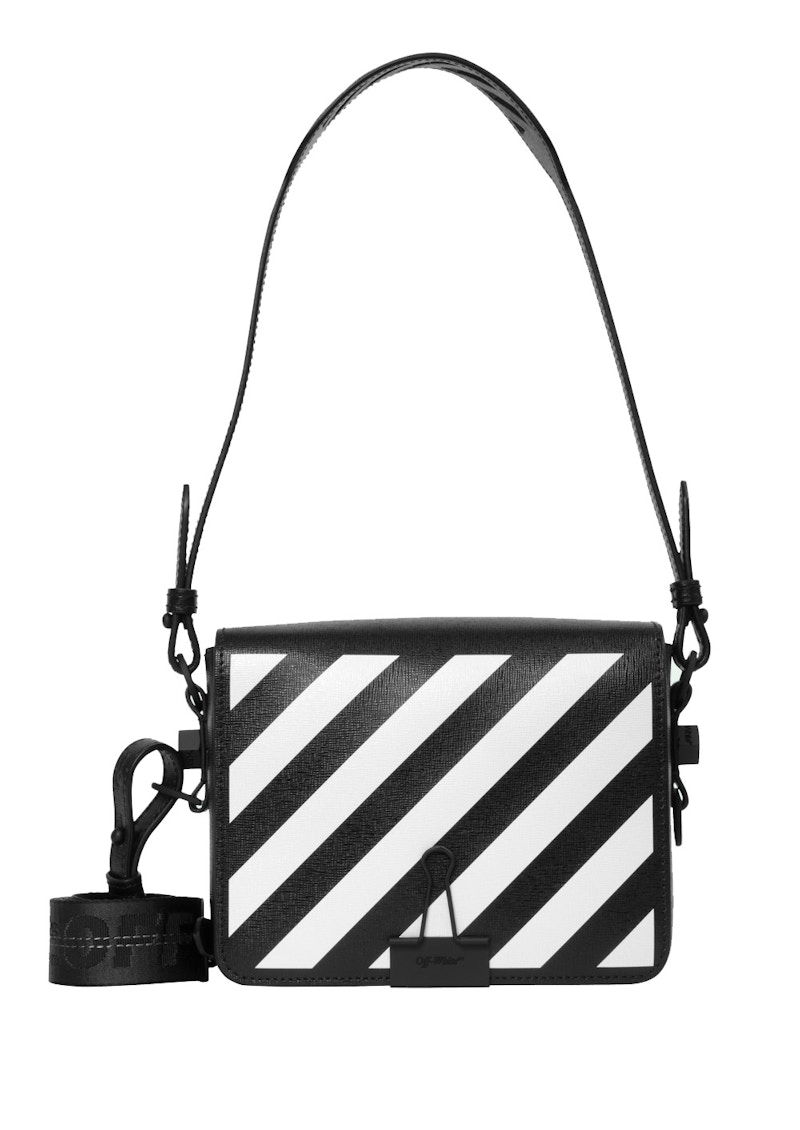 OFF-WHITE Binder Clip Diag Bag Black/White Black-tone