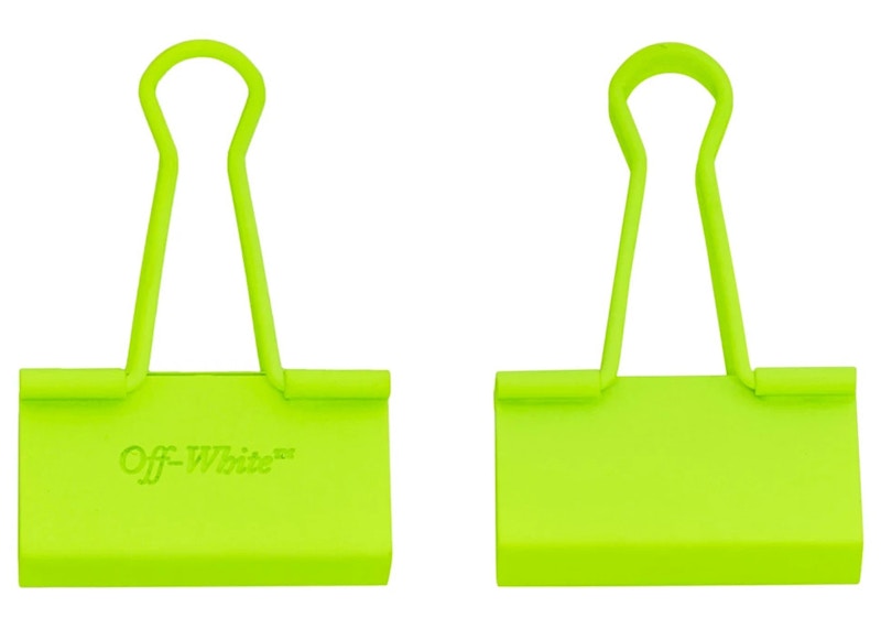 OFF-WHITE Binder Clip Lime Green