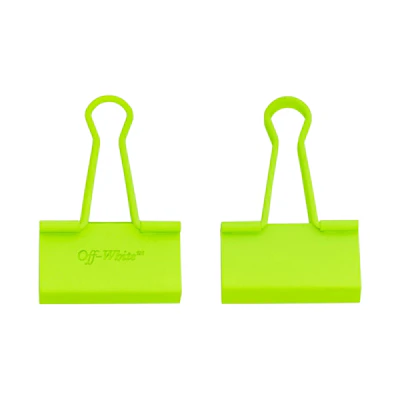 OFF-WHITE Binder Clip Lime Green