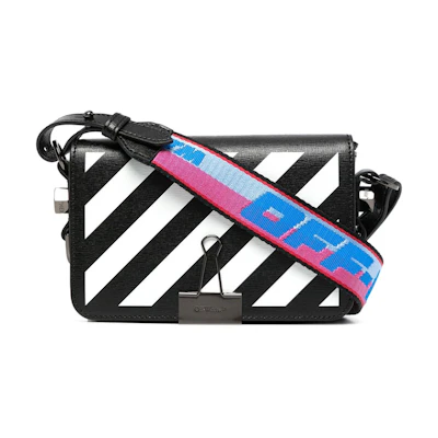 OFF-WHITE Binder Clip Shoulder Bag Black White Blue Pink