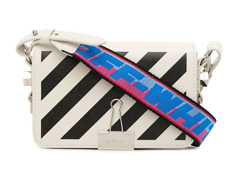 OFF-WHITE Binder Clip Shoulder Bag White Black Blue Pink