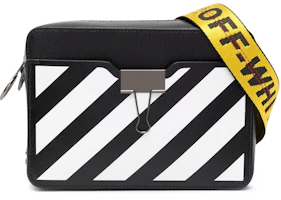 OFF-WHITE Binder Diag Camera Shoulder Bag SS22 Black White Yellow OFF-WHITE Binder Diag Camera Shoulder Bag SS22 Black White Yellow