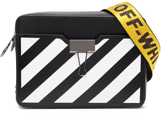 OFF-WHITE Binder Diag Camera Shoulder Bag SS22 Black White Yellow Buy OFF-WHITE Binder Diag Camera Shoulder Bag SS22 Black White Yellow