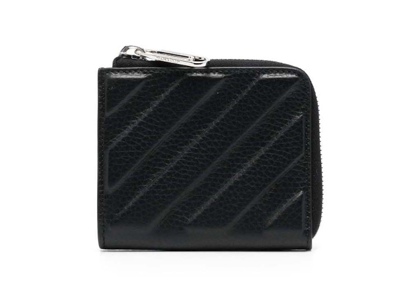 Off-White Binder Leather Card Holder Black