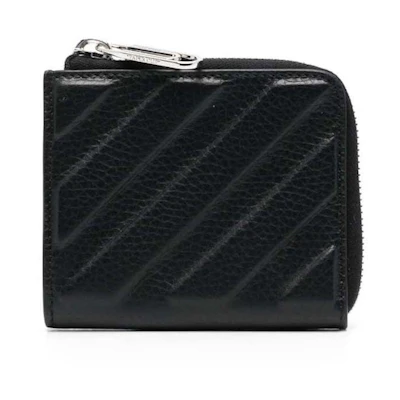 Off-White Binder Leather Card Holder Black