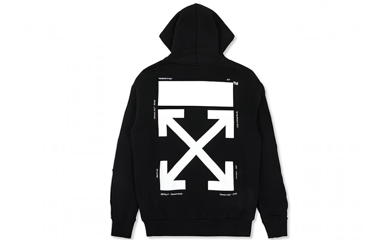 OFF-WHITE Black Arrow Badge Zip Hoodie Jacket OMBB030G20FLE0011000