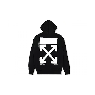 OFF-WHITE Black Arrow Badge Zip Hoodie Jacket OMBB030G20FLE0011000