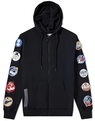 オフホワイト ブラック アローバッジ ジップフーディ ジャケット OMBB030G20FLE0011000 Lookbook オフホワイト ブラック アローバッジ ジップフーディ ジャケット OMBB030G20FLE0011000