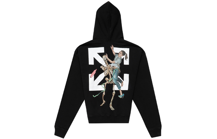 OFF-WHITE Black Arrow Print Cotton Hoodie OMBB037F20FLE0011010 圖 2