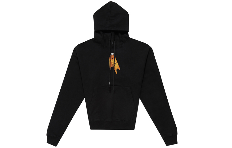 OFF-WHITE Black Arrow Print Cotton Hoodie OMBB037F20FLE0011010 圖 3