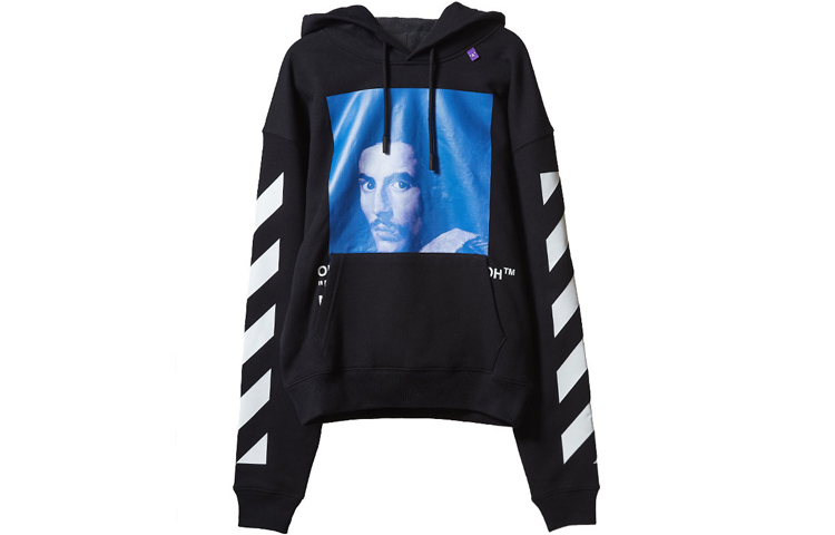 OFF-WHITE Black Character Print Long-Sleeve Hoodie OMBB037f181920111030