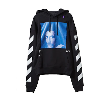 OFF-WHITE Black Character Print Long-Sleeve Hoodie OMBB037f181920111030