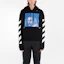 Shop OFF-WHITE Black Character Print Long-Sleeve Hoodie OMBB037f181920111030