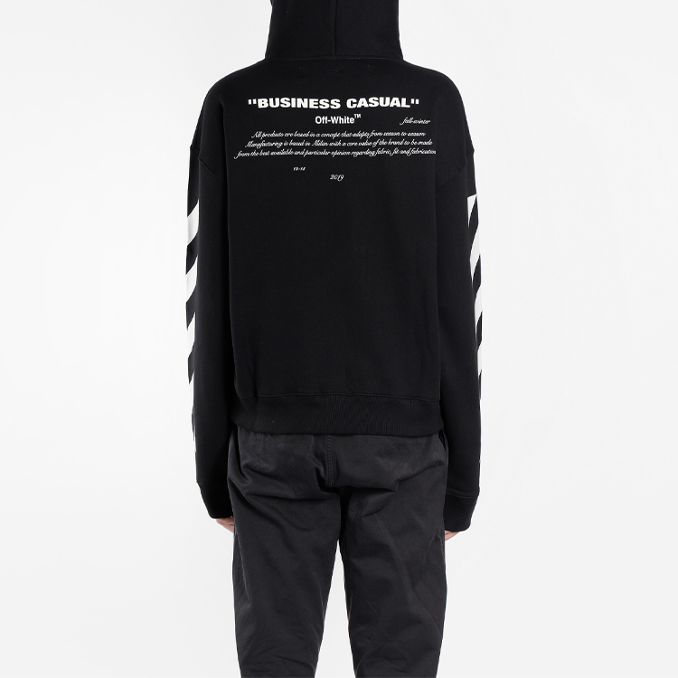 Purchase OFF-WHITE Black Character Print Long-Sleeve Hoodie OMBB037f181920111030