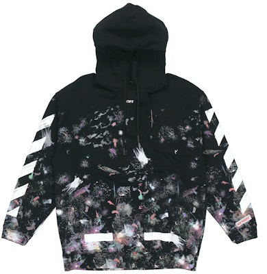 OFF-WHITE Hoodie Hitam Classic Diagonal Striped Fleece Musim Dingin. OMBB009G20FLE0019901 Buy OFF-WHITE Hoodie Hitam Classic Diagonal Striped Fleece Musim Dingin. OMBB009G20FLE0019901