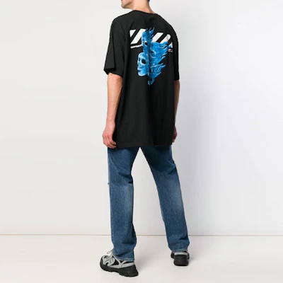 OFF-WHITE 黑色骷髅图案宽松版型棉质T恤 OMAA038S191850171088 Details for OFF-WHITE 黑色骷髅图案宽松版型棉质T恤 OMAA038S191850171088