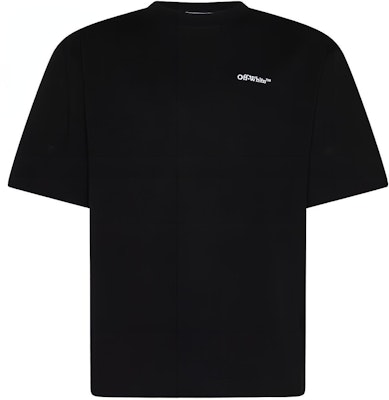OFF-WHITE Black Crewneck Logo Graphic Short Sleeve T-Shirt Regular Fit OMAA120S24JER0011001 Buy OFF-WHITE Black Crewneck Logo Graphic Short Sleeve T-Shirt Regular Fit OMAA120S24JER0011001