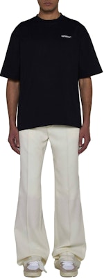 OFF-WHITE Black Crewneck Logo Graphic Short Sleeve T-Shirt Regular Fit OMAA120S24JER0011001 Lookbook OFF-WHITE Black Crewneck Logo Graphic Short Sleeve T-Shirt Regular Fit OMAA120S24JER0011001