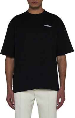 OFF-WHITE Black Crewneck Logo Graphic Short Sleeve T-Shirt Regular Fit OMAA120S24JER0011001 Shop OFF-WHITE Black Crewneck Logo Graphic Short Sleeve T-Shirt Regular Fit OMAA120S24JER0011001