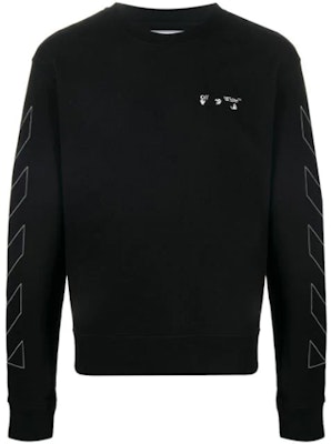 OFF-WHITE 黑色斜紋條紋 Logo 圓領長袖衛衣 OMBA025F20FLE0011001 Order OFF-WHITE 黑色斜紋條紋 Logo 圓領長袖衛衣 OMBA025F20FLE0011001