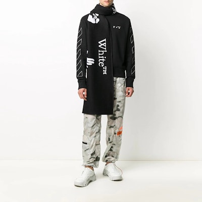 OFF-WHITE 黑色斜紋條紋 Logo 圓領長袖衛衣 OMBA025F20FLE0011001 Lookbook OFF-WHITE 黑色斜紋條紋 Logo 圓領長袖衛衣 OMBA025F20FLE0011001