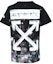 Order OFF-WHITE Kaos Hitam Fireworks Ink Splatter Unisex Couples Edition OMAA002F176200179901