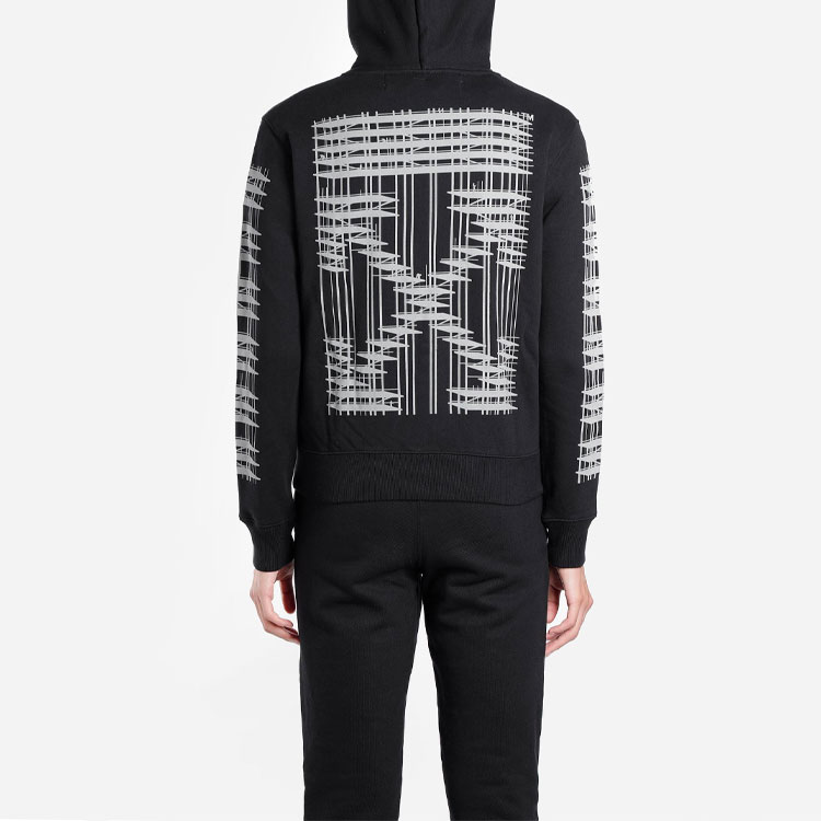 OFF-WHITE Black Fit Sweatshirt with Back Arrow Print OMBE001E19E300041091 圖 4