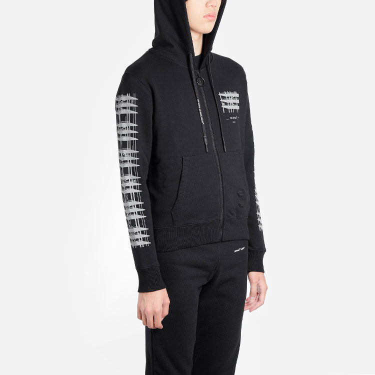 OFF-WHITE Black Fit Sweatshirt with Back Arrow Print OMBE001E19E300041091 圖 5