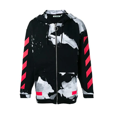 OFF-WHITE Black Gradient Hoodie Sweatshirt Relaxed Fit OMBB010G20FLE0019932