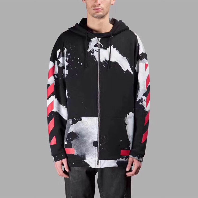 OFF-WHITE Black Gradient Hoodie Sweatshirt Relaxed Fit OMBB010G20FLE0019932 圖 4